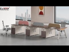 Foldable 2 4 6 Person Office Workstation Desk Revolving E1 Wood Material ODM