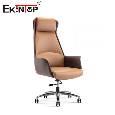 High Back PU Leather Office Chair Modern Style Design Ergonomic Drafting Chair