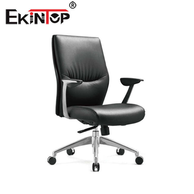 Executive Genuine Leather Swivel Chair , Adjustable Officeworks Work Chair