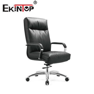 Executive Genuine Leather Swivel Chair , Adjustable Officeworks Work Chair