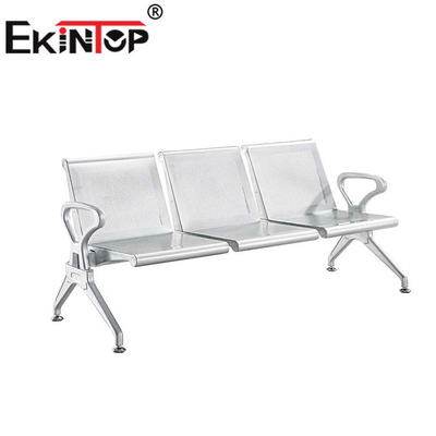 3 Seats Steel Frame Public Waiting Chair Comfortable For Bus Subway Station