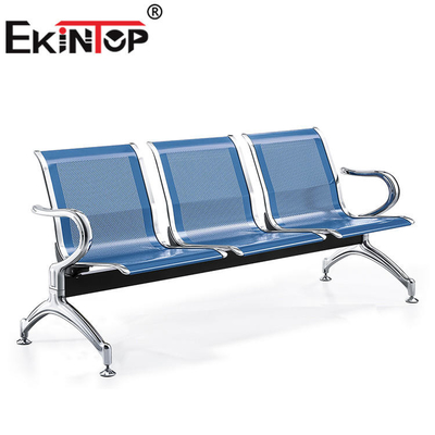 Silver Stainless Steel Waiting Bench 3 Seat For Airport Hospital Clinic