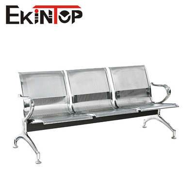 Powder Coated Metal Waiting Room Chairs Three Seater Steel Chair SGS Certified