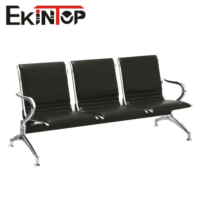3 Seater Waiting Chair Powder Coated Steel Material For Public Airport School