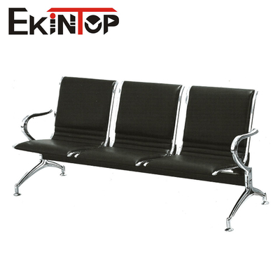 3 Seater Waiting Chair Powder Coated Steel Material For Public Airport School