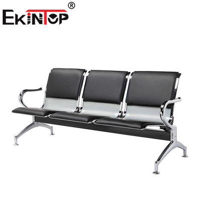 3 Seater Waiting Chair Powder Coated Steel Material For Public Airport School