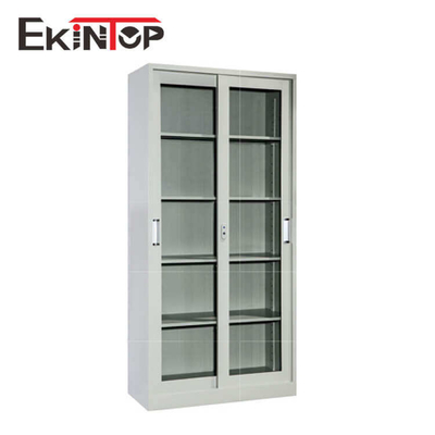 Folding Glass Metal Office File Cabinet Lockable Cupboard Waterproof Odorless