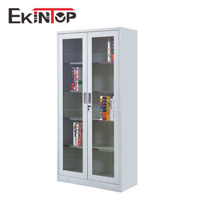 Folding Glass Metal Office File Cabinet Lockable Cupboard Waterproof Odorless