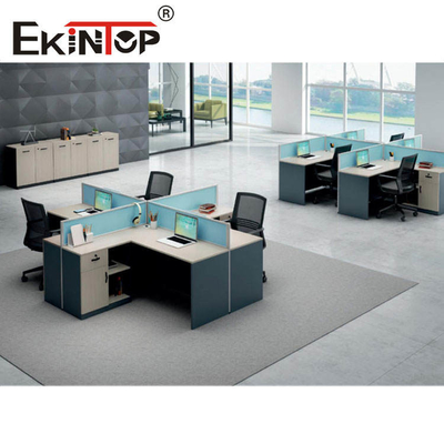 Foldable 2 4 6 Person Office Workstation Desk Revolving E1 Wood Material ODM
