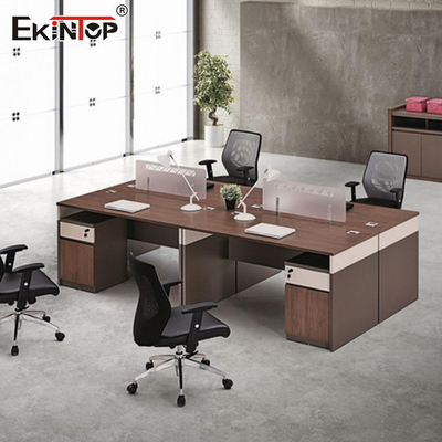 Multifunctional Office Desk Cubicles , Wooden Workstation Desk For Office Clerk