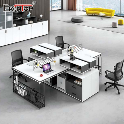 Modular Steel Office Workstation Table 4 People 0.25CBM Multifunctional