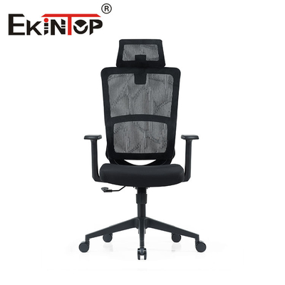 OEM ODM High Back Ergonomic Chair , Black Mesh Chair With Fixed Armrest