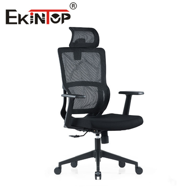 OEM ODM High Back Ergonomic Chair , Black Mesh Chair With Fixed Armrest