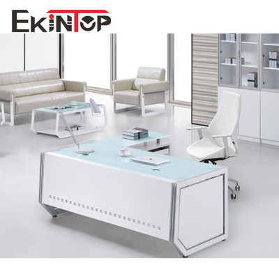 Convertible Tempered Glass Desk For Computer 2400mm×2055mm×750mm Size
