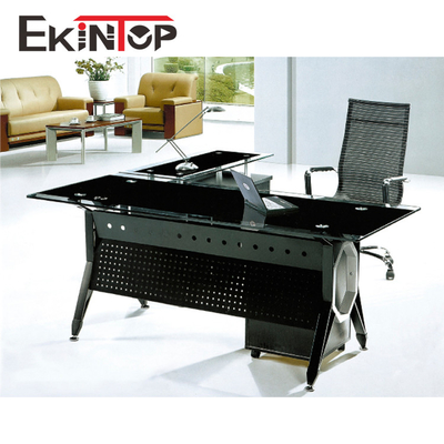Convertible Tempered Glass Desk For Computer 2400mm×2055mm×750mm Size
