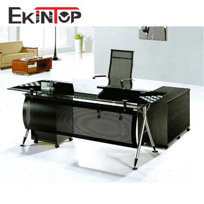 Convertible Tempered Glass Desk For Computer 2400mm×2055mm×750mm Size