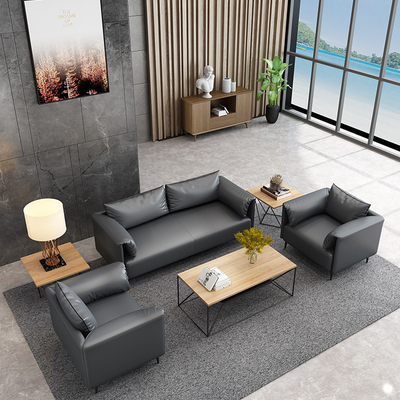 Leisure Leather Waiting Sofa For Office School Multifunctional ODM