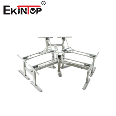 L Shape Ergonomic Standing Work Station Electric Adjustable ODM