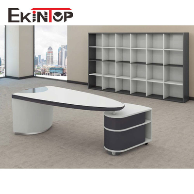 Officeworks Modern Glass Executive Desk MDF Glossy Surface SGS Certified