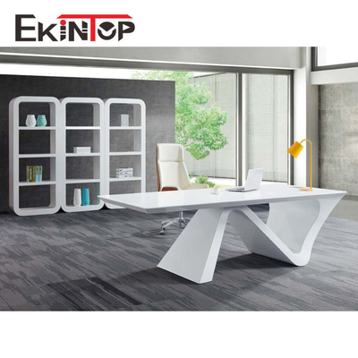 Officeworks Modern Glass Executive Desk MDF Glossy Surface SGS Certified