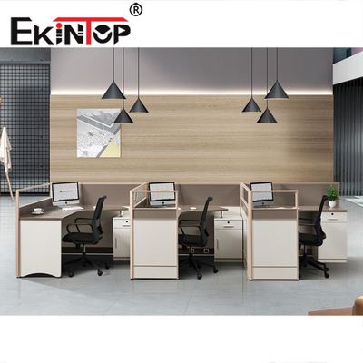 Extendable L Shaped Cubicle Desk , Comfortable Office Staff Workstation