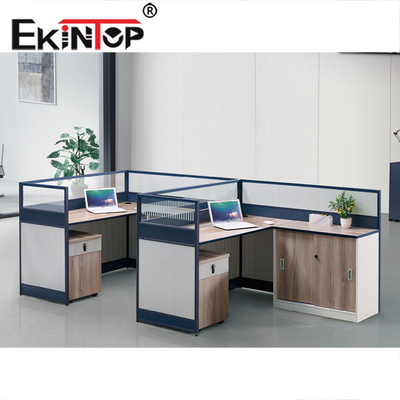 Commercial Modern 4 Seater Office Workstation Furniture ISO9001 Certified