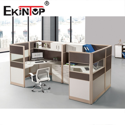 Modern 4 Person Office Workstation Modular Multifunctional For School Workshop