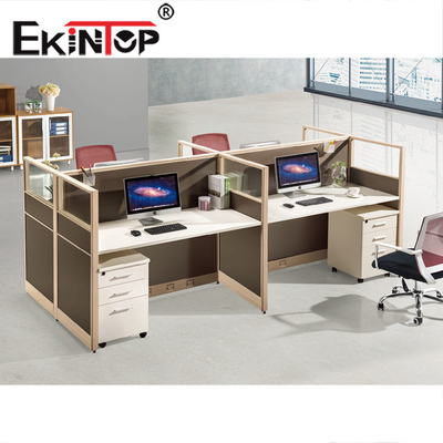 Modern 4 Person Office Workstation Modular Multifunctional For School Workshop