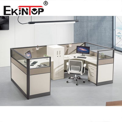 Modern 4 Person Office Workstation Modular Multifunctional For School Workshop
