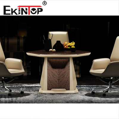 Panel Wood Office Meeting Table Adjustable Round Meeting Desk Multifunction