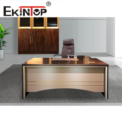 Laminate Construction Pedestal Office Desk Metal Steel Office Computer Table