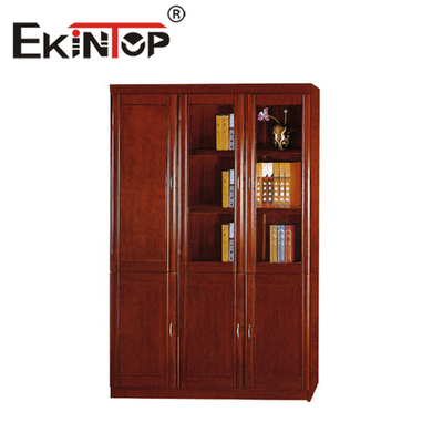 Office Floor Mounted Filing Cabinet Modern Chinese Style Bookcase Pasted Wooden