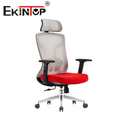 Red + Gray Executive Swivel Mesh Chair Office Furniture CEO Office Chair