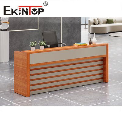 Modern L Shape Reception Table Mdf Painting For Office Executive OEM ODM