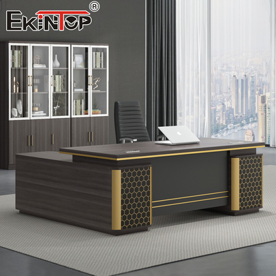 Waterproof L Shape Office Desk Manger Boss Office Furniture Solutions Executive Desk Table