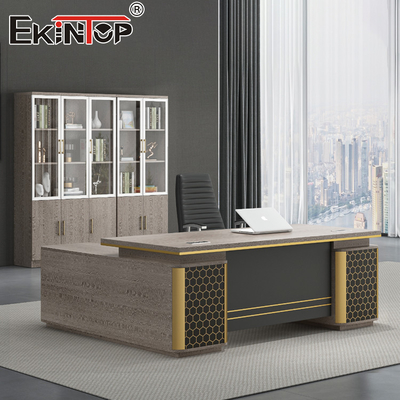 Waterproof L Shape Office Desk Manger Boss Office Furniture Solutions Executive Desk Table