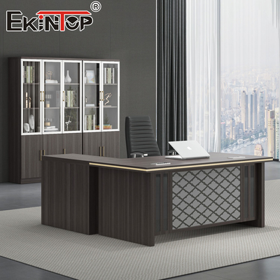 Manager CEO Wooden Office Desk Furniture L Shape Eco Friendly 1.2M 1.8M 2.0M