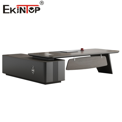 L Shape Modern Style Desk Extension Table MDF Painting Wooden Office Desk