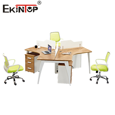 Modular Cubical Office Workstation Desk Four Person Workstation For Office