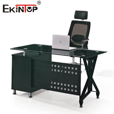 Metal Frame Tempered Glass Office Desk Morden Office Workstation Fruniture