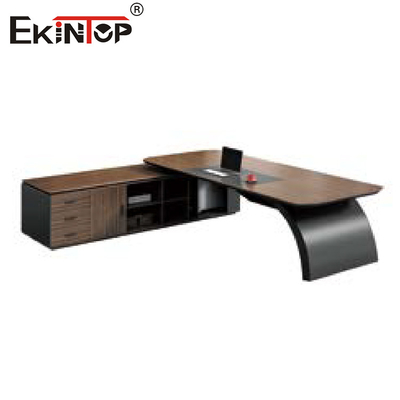 Customized Solid Wood Office Furniture Sets Modern Style Desk File Cabinet Set