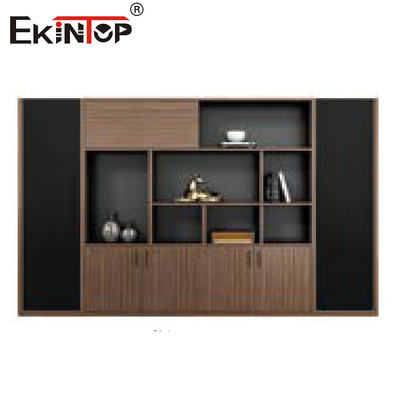 Customized Solid Wood Office Furniture Sets Modern Style Desk File Cabinet Set