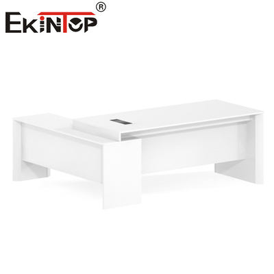 White Modern Office Furniture Desk MDF L Shaped Executive Desk