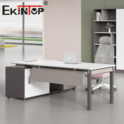 Ergonomic Office Desk Wooden Computer Table For Home Furniture Iron