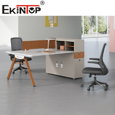 White Table Top Office Workstation For Staff  2-8 Person Steel Frame