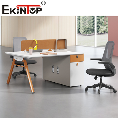 White Table Top Office Workstation For Staff  2-8 Person Steel Frame