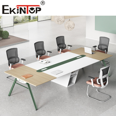 Custom Wood Steel Conference Table Revolving For Office Furniture