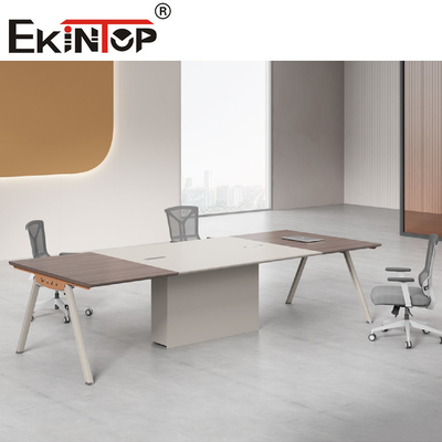 Customizable Modern Wood Conference Room Table Light Brown