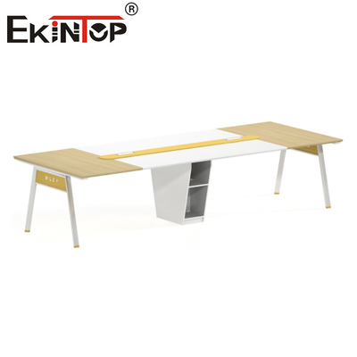 Custom Rectangular Wood Conference Table Meeting Room Cafe Table Scratch Resistant