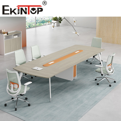Modern Custom Wood Conference Table  Include Integrated Audiovisual Systems